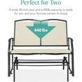 thumbnail image 5 of SAZYY Premium 2 - Person Outdoor Patio Swing Glider Loveseat Rocker Bench with Textilene Fabric & Sturdy Steel Frame for Deck, Porch & Garden Relaxation,, 5 of 8