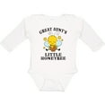 thumbnail image 3 of Inktastic Cute Bee Great Aunt's Little Honeybee with Stars Boys or Girls Long Sleeve Baby Bodysuit, 3 of 5