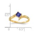 thumbnail image 2 of Primal Gold 14 Karat Yellow Gold 4mm Princess Cut Tanzanite Ring, 2 of 3