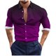 thumbnail image 2 of Blusa y camisa de manga larga con cuello vuelto para hombre, estilo casual, a la moda, con botones estampados, blusa de manga larga con cuello vuelto, camisetas de poliéster para hombre, 2 of 5