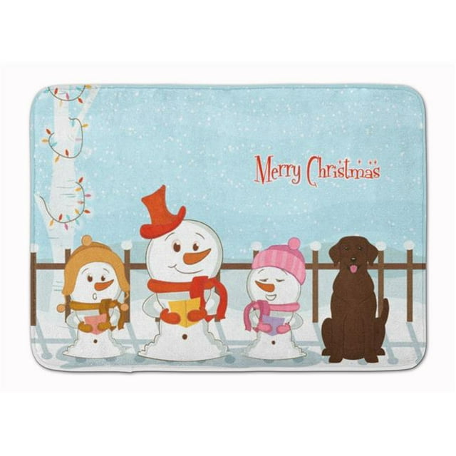 Carolines Treasures BB2387RUG Christmas Carolers Chocolate Labrador Machine Washable Memory Foam Mat
