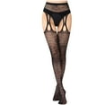 thumbnail image 4 of Aloohaidyvio Tights Clearance Suspender Stockings for Women Sheer Garter Tights Lace Top Suspender Pantyhose Black, 4 of 4