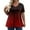 Wine, variant on Zkozptok Summer Plus Size Tops for Women Dressy Casual Short Sleeve V Neck Shirts Flowy Tees Blouses