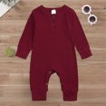 thumbnail image 2 of CAUYDY Preemie Boy Coming Home Outfits Baby Clothing Fall Winter Newborn Long Sleeve Sleepers Infant Boys Cute Romper Bodysuit 0 3 6 9 12 18 24 Months Wine for Sizes 12-18 Months, 2 of 9