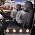 thumbnail image 4 of Full Set Car Seat Covers Fit for Hyundai Tucson 2010-2026,5pcs PU Leather Car Seat Cushion Protector Waterproof&Airbag Compatible,Black, 4 of 7