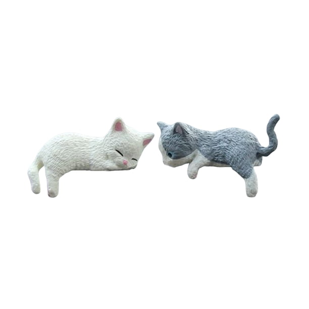 Figuras de gatito durmiendo para decoración de salpicadero de coche, diseño de gato, para parabrisas y consola, bonitos adornos de PVC, accesorio seguro y adorable para el interior del coche.