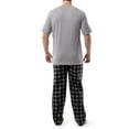 thumbnail image 2 of Fruit of the Loom Men's Crewneck Tee and Fleece Pajama Pants Set, 2-Piece, Sizes S-5XL, 2 of 9