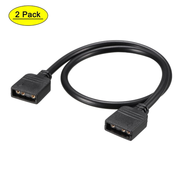 Uxcell 30cm Female to Female 3 Pin ARGB Splitter Cable for 5050 3528 LED 2 Pack