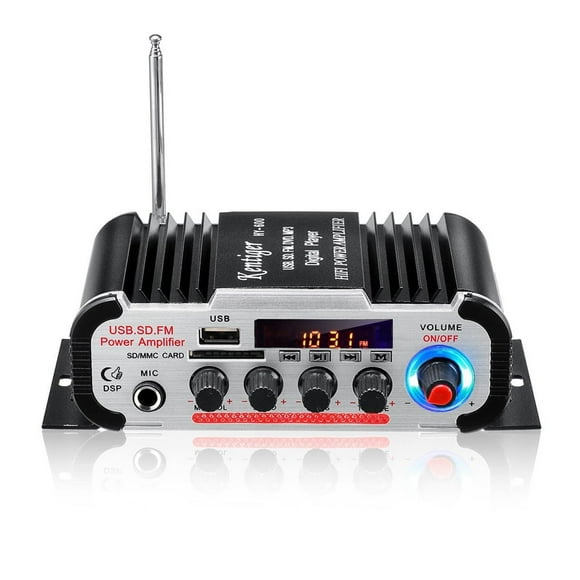 HY60 12V/ 600W Audio Home Digital Amplifiers With Mic LCD Car Audio Bass Power Amplifier FM USB SD Radio Subwoofer Speakers ,Scalable Fun