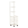 thumbnail image 2 of amagogo Organisateur d'Équipement de Sport Roulant Accessoires avec Roues Support de Rangement pour Ballons Blanc, 2 of 10