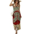 thumbnail image 2 of Burlap Grain Sack Feed Sack Vintage Style Graphics Dress Summer Street Style Bohemia Long Dresses Female Sleeveless Printed Maxi Dress, 2 of 9