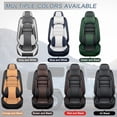 thumbnail image 6 of (Front Seats)Car Seat Covers for Jeep 99% Car Models,Artificial Leather Seat Covers for Cars,Waterproof Car Interior Seat Cushions(Gray and White,Luxury), 6 of 6