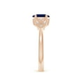 thumbnail image 3 of Angara Natural 0.85 Ct. Blue Sapphire with Diamond Vintage Inspired Ring in 14K Rose Gold for Women (Ring Size: 12), 3 of 9