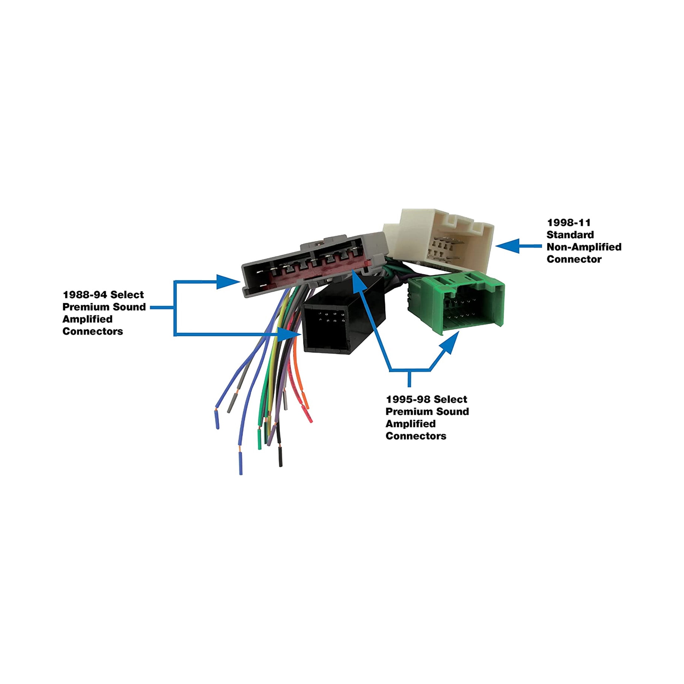 Scosche FDK106 Wiring Harness Compatible w/ Select 1988-11 Ford, Lincoln, Mazda, Mercury & Nissan