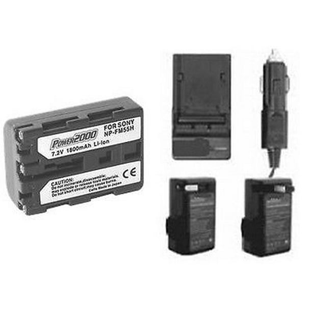 NP-FM55H Battery + Charger for Sony Alpha DSLR-A100, Sony DSLR-A100H, Sony  DSLR-A100W/B