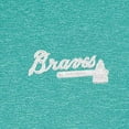 thumbnail image 2 of Men's Antigua  Heather Aqua Atlanta Braves Hunk Quarter-Zip Top, 2 of 2