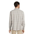 thumbnail image 4 of George Men's & Big Men's Brushed Poplin Button-Up Shirt with Long Sleeves, Sizes S-3XL, 4 of 6