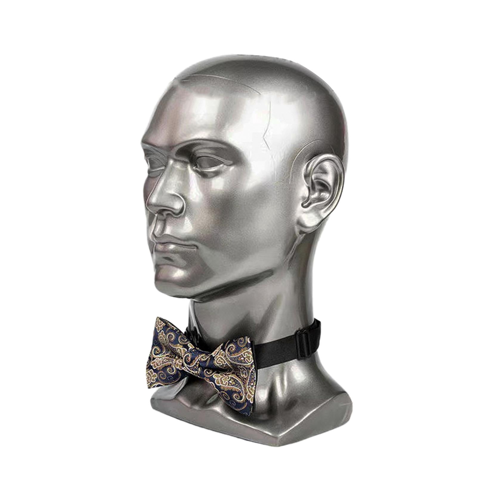 Serenable Male Mannequin Head Freestanding Wig Stand for Wig Making Market Barber Shop Silvery Gray