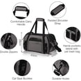thumbnail image 4 of Bolsa de transporte exterior para gatos Perros Comfort Airline Approved Travel Tote Soft Side Bag para mascotas 43 * 23 * 29 cm Gris brillar Juguete, 4 of 6