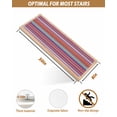 thumbnail image 6 of Vintage Striped Stair Treads Non Slip for Steps Country Red Blue Colorful Stripes 4 Pcs Reusable Adhesive Stair Runner Mats for Dogs Elders Carpet Treads Rugs for Staircase 8x30 In, 6 of 7