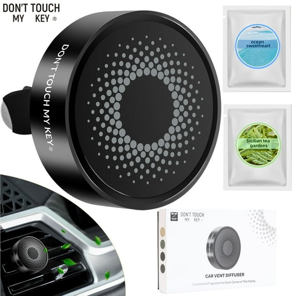 DON'T TOUCH MY KEY Car Outlet Aromatherapy Essential Oil Diffuser Clip Air Vent Freshener Black
