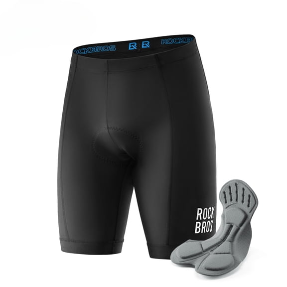 ROCKBROS Men's Cycling Short with Padded Breathable Sponge High Elastic Shock Absorption Pants for Bike Comfort/Speed Ride