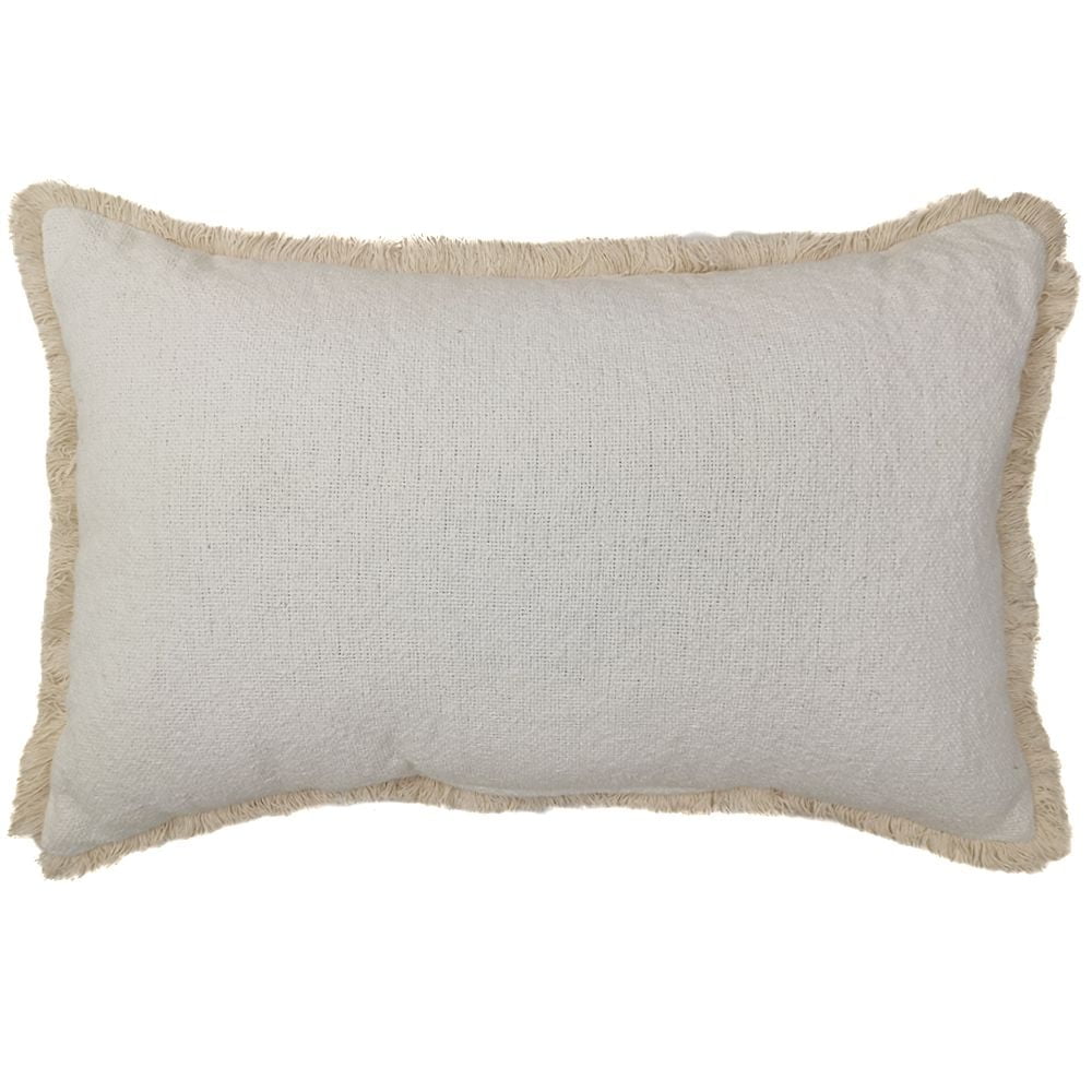 hometrends Solid Fringed Decorative Cushion