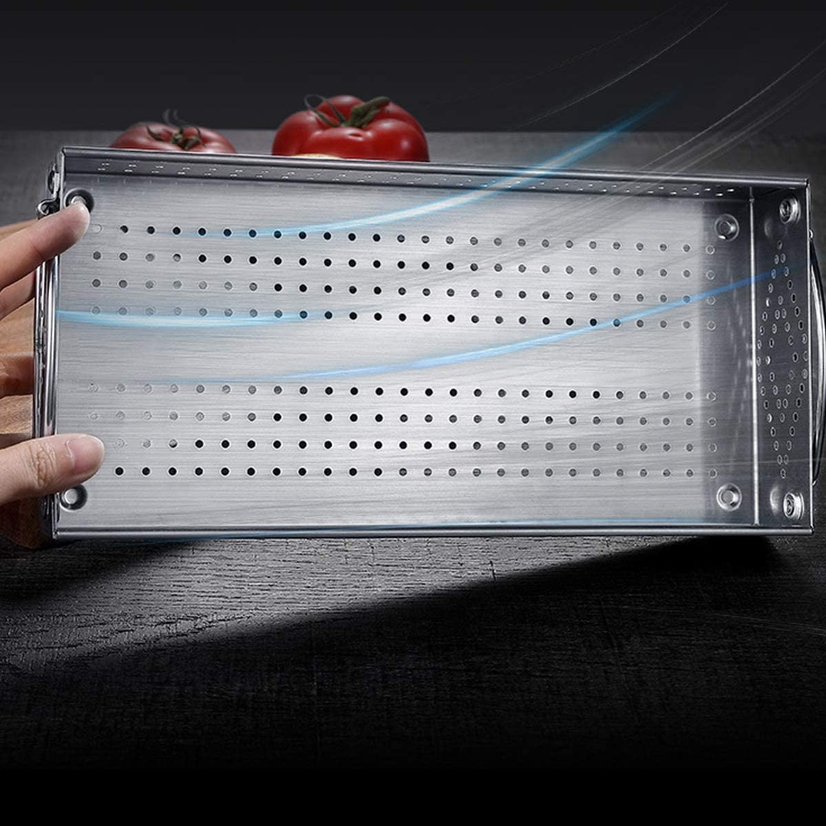 Mesh Cutlery Tray Drawer Organizer - 304 Stainless Steel Kitchen Utensil Drawer Organizer/Silverware Storage Kitchen Utensil Flatware Tray - 11.3x4.1x2.0 Inch