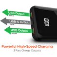 thumbnail image 3 of 10000mAh Dual USB + USB-C Power Bank with Digital Battery Indicator, 3 of 9