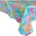 thumbnail image 3 of Newbridge Shoreline Tropical Seashell Print Flannel Back Vinyl Tablecloth, 70 inch Zippered Umbrella Round, 3 of 7