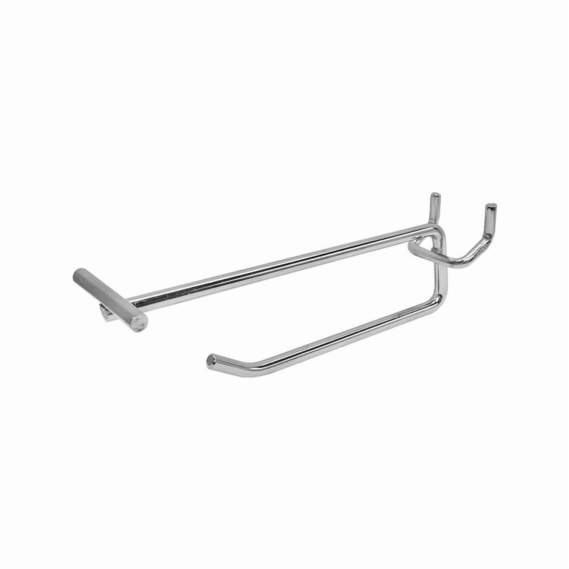 Zyler - 4'' Pegboard Flip End Scanner Hooks Slatgrid Slatwall Retail Store Display-4 Pc