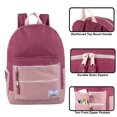 thumbnail image 4 of 24 Pack of Bulk Wholesale 17 Inch Multi Pocket Backpacks with 2 Front Zippered Accessory Pockets and Large Main Compartment for Travel and Commuting in Raspberry, 4 of 7