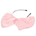 thumbnail image 4 of Christmas Big Bowknot Headband: Bow Headband Satin Oversized Bow Hair Hoop Cosplay Costume Headwear For Women Girls Pink, 4 of 7