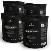 Wipex Fitness Equipment Surface Cleaning Wipes Lemongrass & Eucalyptus Refill Roll 700ct, 4pk case