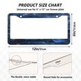 thumbnail image 7 of Aluminum License Plate Frame 2 Pack Car Exterior Accessory Car Tag Holder for Front Rear Plates Cars Decor Blue Rose Pattern, 7 of 7
