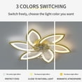 thumbnail image 6 of Electric Fans Modern Ceiling Fan with Lights Remote Control, 3 Light Color 6 Speeds,Gold Color Ceiling Fan Lamp for Kitchen Bedroom,Ceiling Fans, 6 of 7