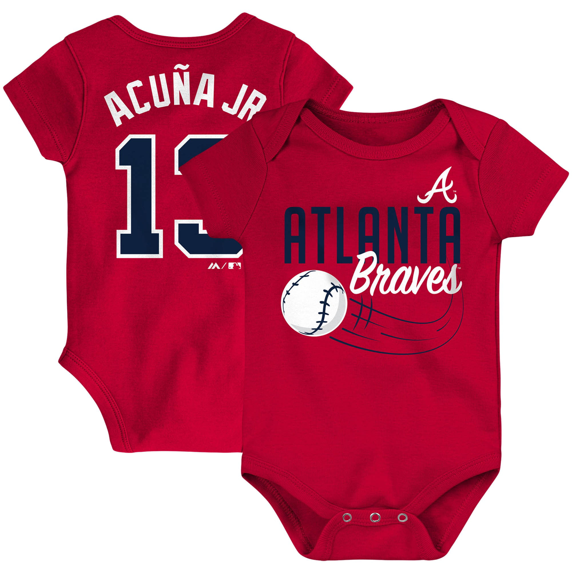 Atlanta Braves I Love Watching With Daddy Baby Short Sleeve Bodysuit 