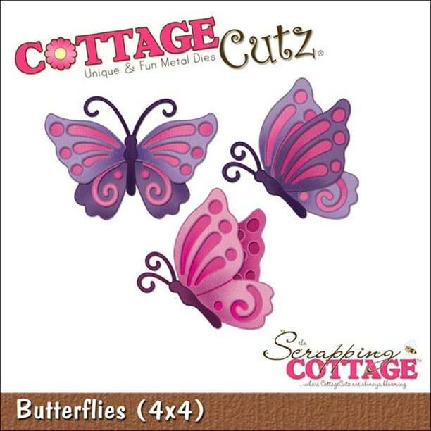 Cottagecutz Die -Butterflies 2.1"X1.5" & 1.7"X1.8"
