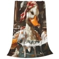 thumbnail image 2 of Fotbe Cartoon Scottish Duck Manta de Franela Acolchonada con Estampado, Súper Suave y Esponjosa, Extra Grande para Sofá, Cama, Uso Todo el Año-50"x40", 2 of 7