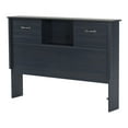 thumbnail image 2 of South Shore Ulysses Full Bookcase Headboard with Storage and Sliding Doors, in Blueberry, 2 of 12