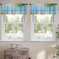 thumbnail image 2 of LALILO Kitchen Curtain Valance Beach With Palm Tree And Wooden Rod Pocket Window Curtain 52"x 18" Set of 2, 2 of 5