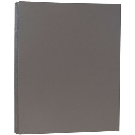 UPC: 0610074232551 | JAM Paper & Envelope Matte 80lb Cardstock  8.5 x 11    Dark Gray  50 per Pack