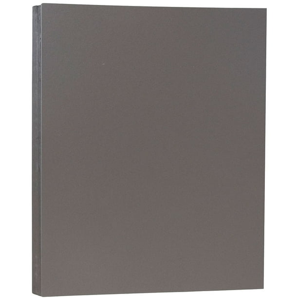 JAM Matte 80lb Cardstock, 8.5 x 11 Coverstock, Dark Gray, 50 Sheets