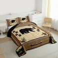 thumbnail image 3 of Feelyou Cartoon Rustic Bear Twin Comforter Sets, Adventure Camping Bedding Set, 2-Piece, 3 of 8