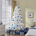 thumbnail image 4 of Alden Design 7.5Ft Pre-lit Artificial Christmas Tree with Foldable Stand, White, 4 of 11