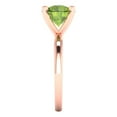 thumbnail image 3 of Clara Pucci 14K Rose Gold 3ct Peridot Solitaire Ring for Women, 3 of 8
