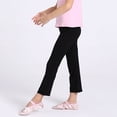thumbnail image 5 of Xmarks Girl's Leggings High Waisted Flare Leggings Pants, Black Bell Bottoms for Girls, Full Length Jazz Dance Pants 3-14Y, 5 of 7