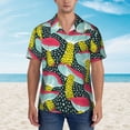 thumbnail image 4 of Goofa Green Mushroom Hawaiian Shirt for Men, Unisex Summer Beach Casual Short Sleeve Button Down Shirts,Aloha Tropical Floral print shirt-X-Large, 4 of 9