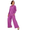 thumbnail image 2 of Jessica London Women's Plus Size Plisse Wide-Leg Trouser, 2 of 3