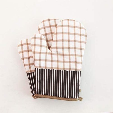 

Oven Hand Gloves Mitts for Kitchen Cooking，Set of 2 Cotton Mitt for Microwave Baking Oven Cooking Grill and BBQ. (Square)